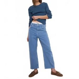 NEW FREE PEOPLE deep trance boyfriend barrel jean in ocean